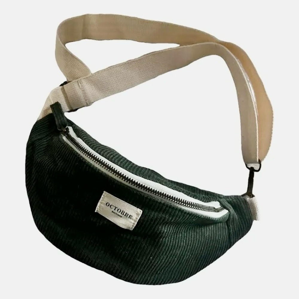 NWOT Sezane / Octobre-Editions Green Corduroy Men's Belt Bag